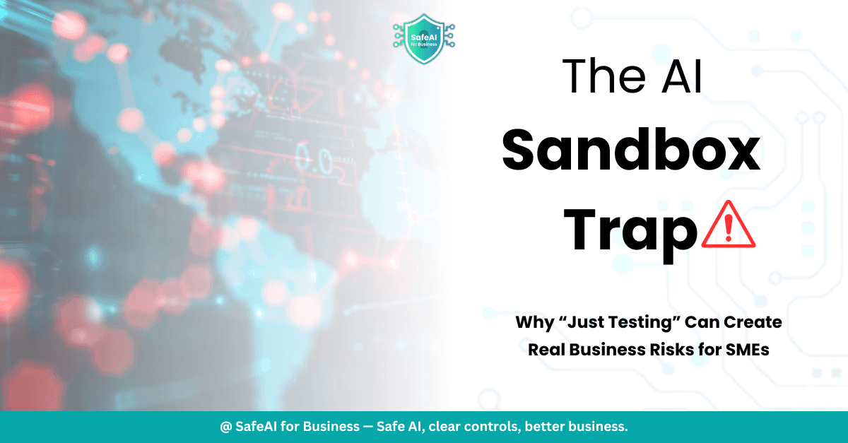 SME owner reviewing AI sandbox security logs on laptop