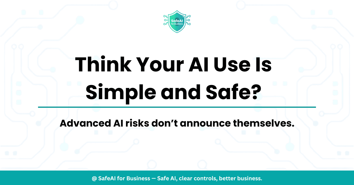 CEO reviewing AI risk dashboard on laptop in modern office