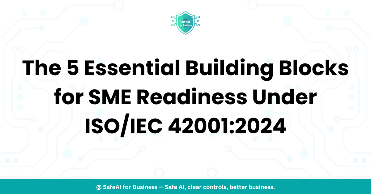 ISO 42001 AI governance framework checklist for SMEs