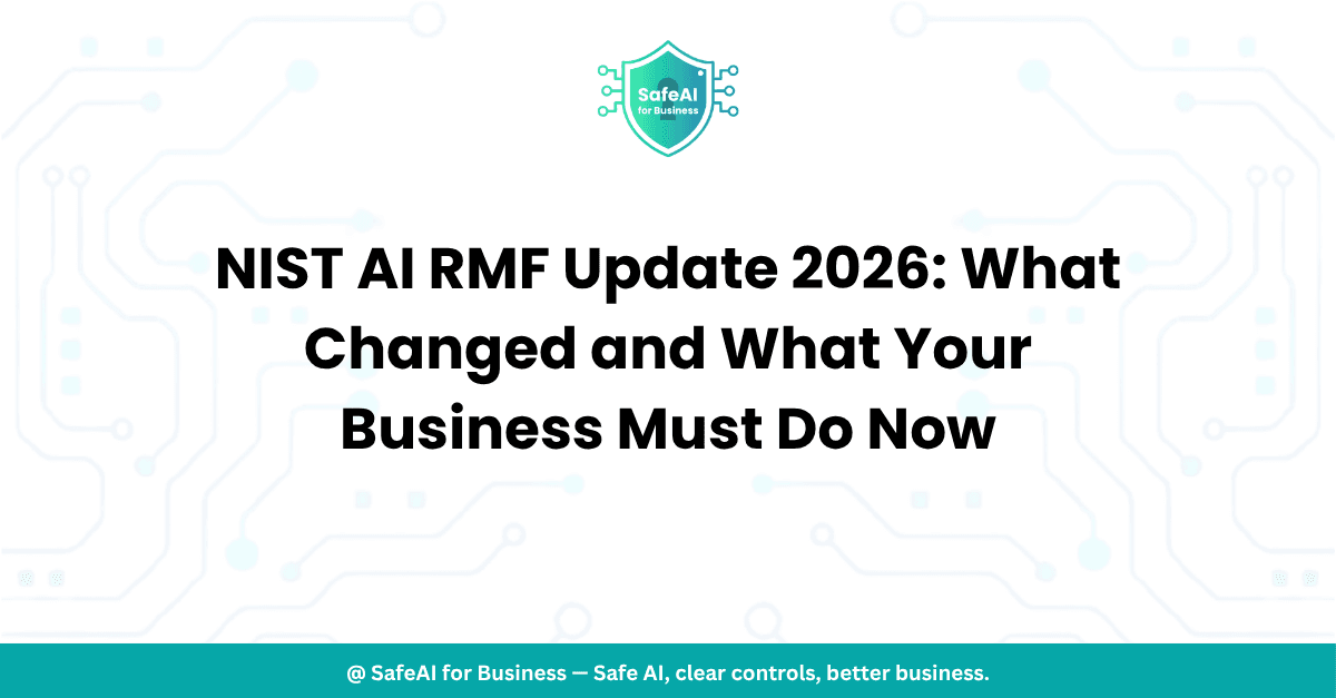 NIST AI RMF update 2026 roadmap for SMEs, showing new NIST AI profiles and changes to Colorado's AI law