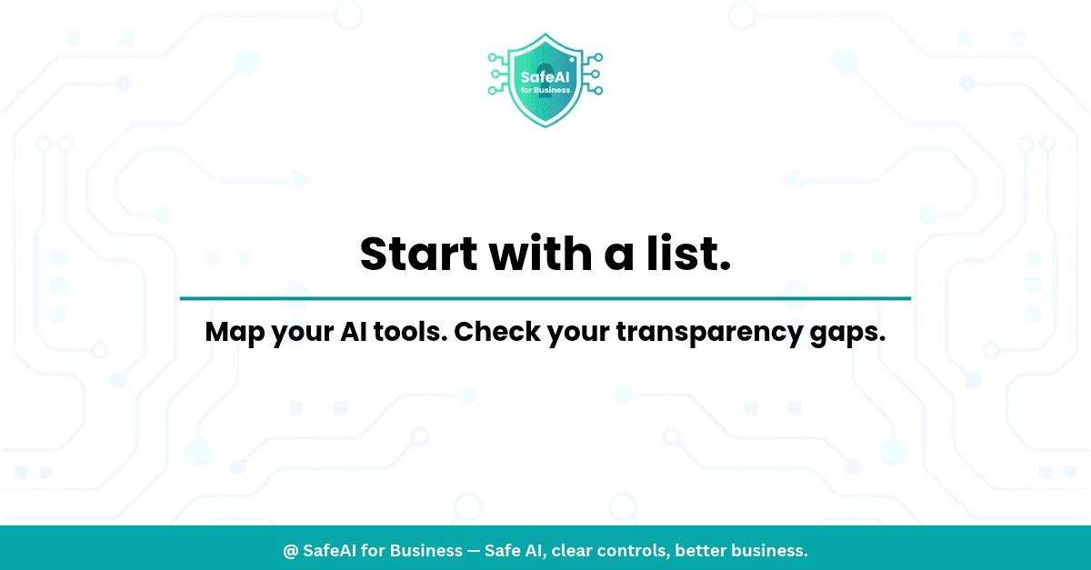 Start AI Governance with a List, Then Close Your Transparency Gaps