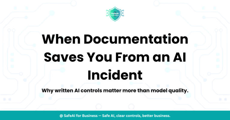 AI documentation for business checklist on a laptop screen