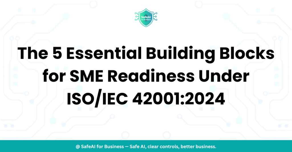 ISO 42001 AI governance framework checklist for SMEs