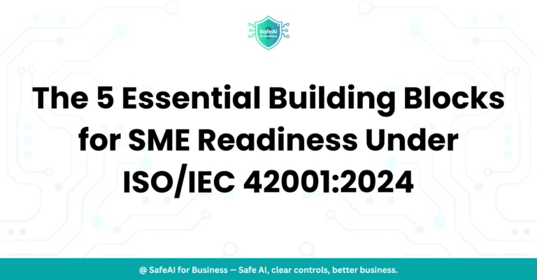 ISO 42001 AI governance framework checklist for SMEs
